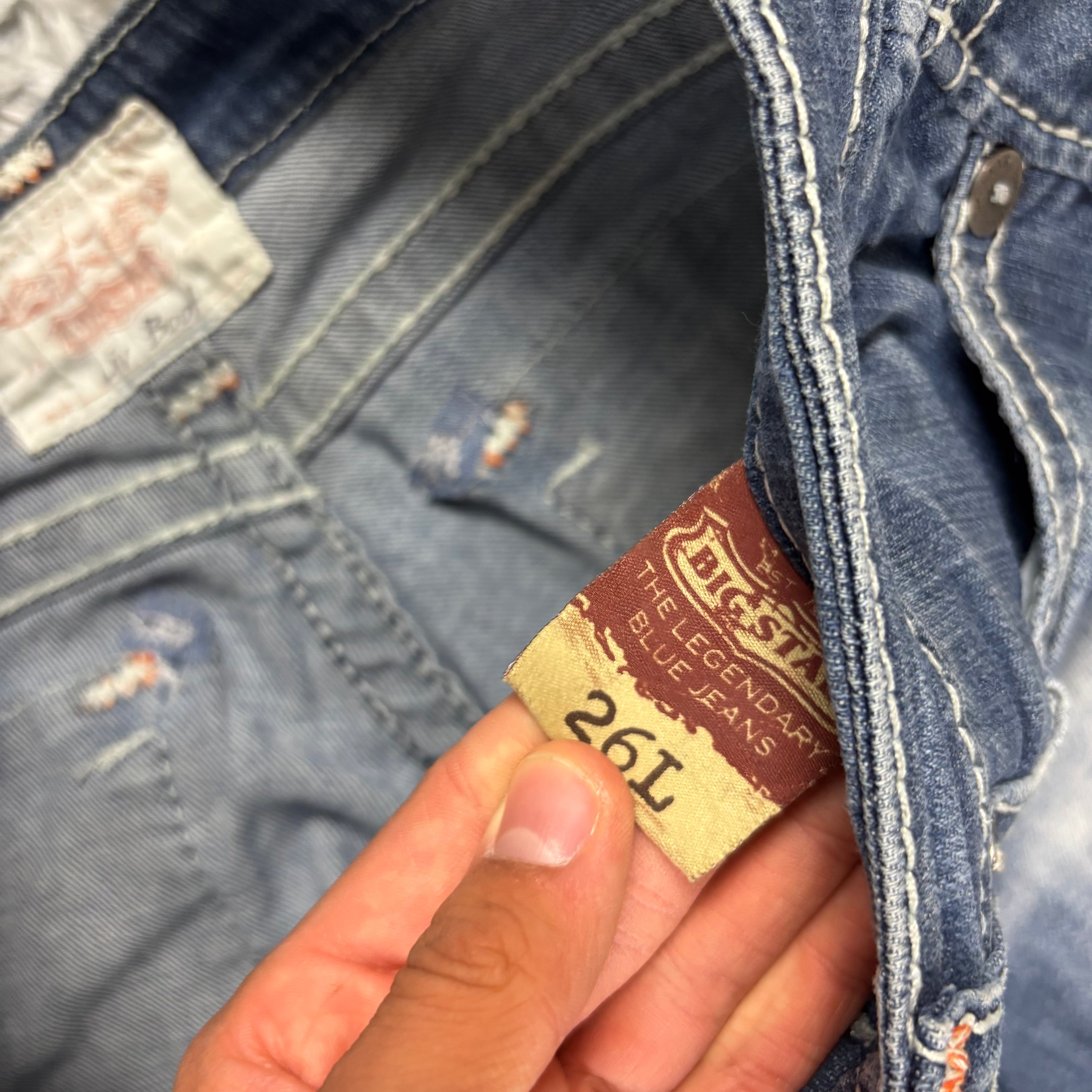 Süße Y2K Bootcut Lowwaist Jeans mit Backprint /women 90s 00s style vintage M S11