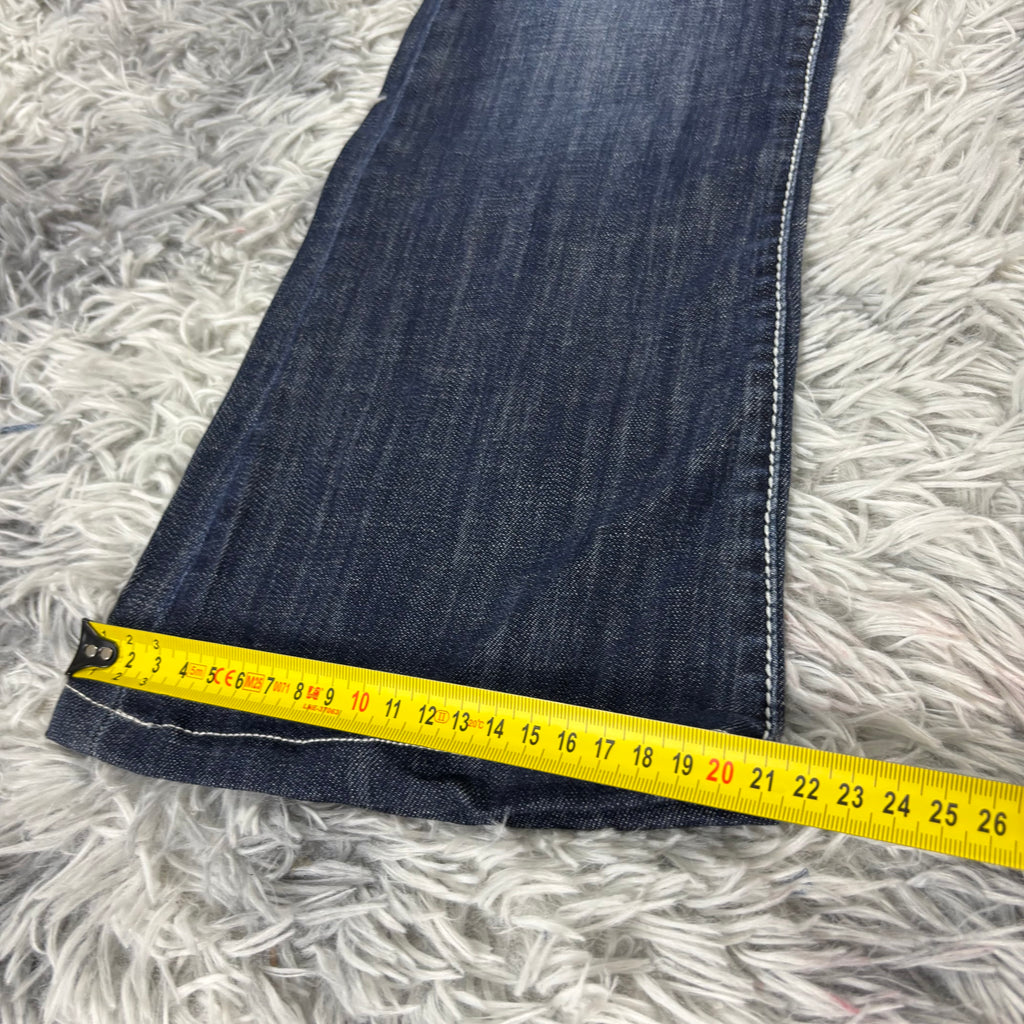 Y2K Lowwaist Bootcut Jeans mit Backprint /women 00s 90s vintage baddie (S-M) /S30