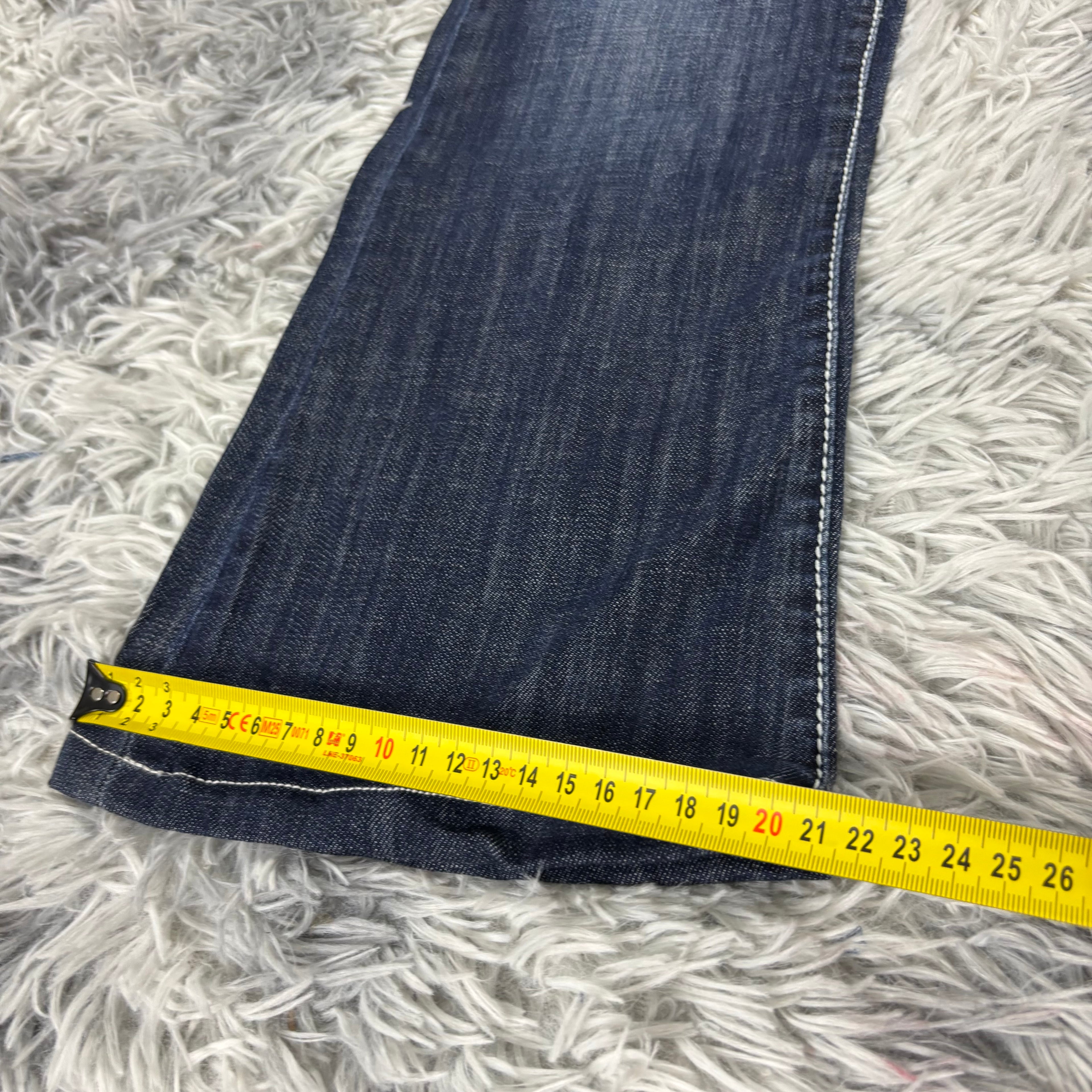Y2K Lowwaist Bootcut Jeans mit Backprint /women 00s 90s vintage baddie (S-M) /S30