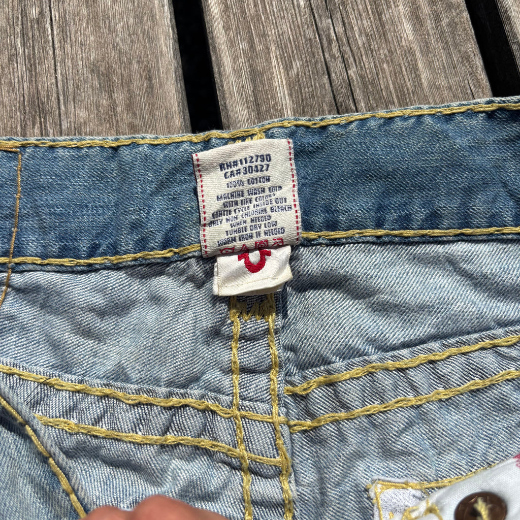 Süße True Religion Shorts/ Hotpants für Frauen /90s 00s streetwear vintage baddie (L) S109