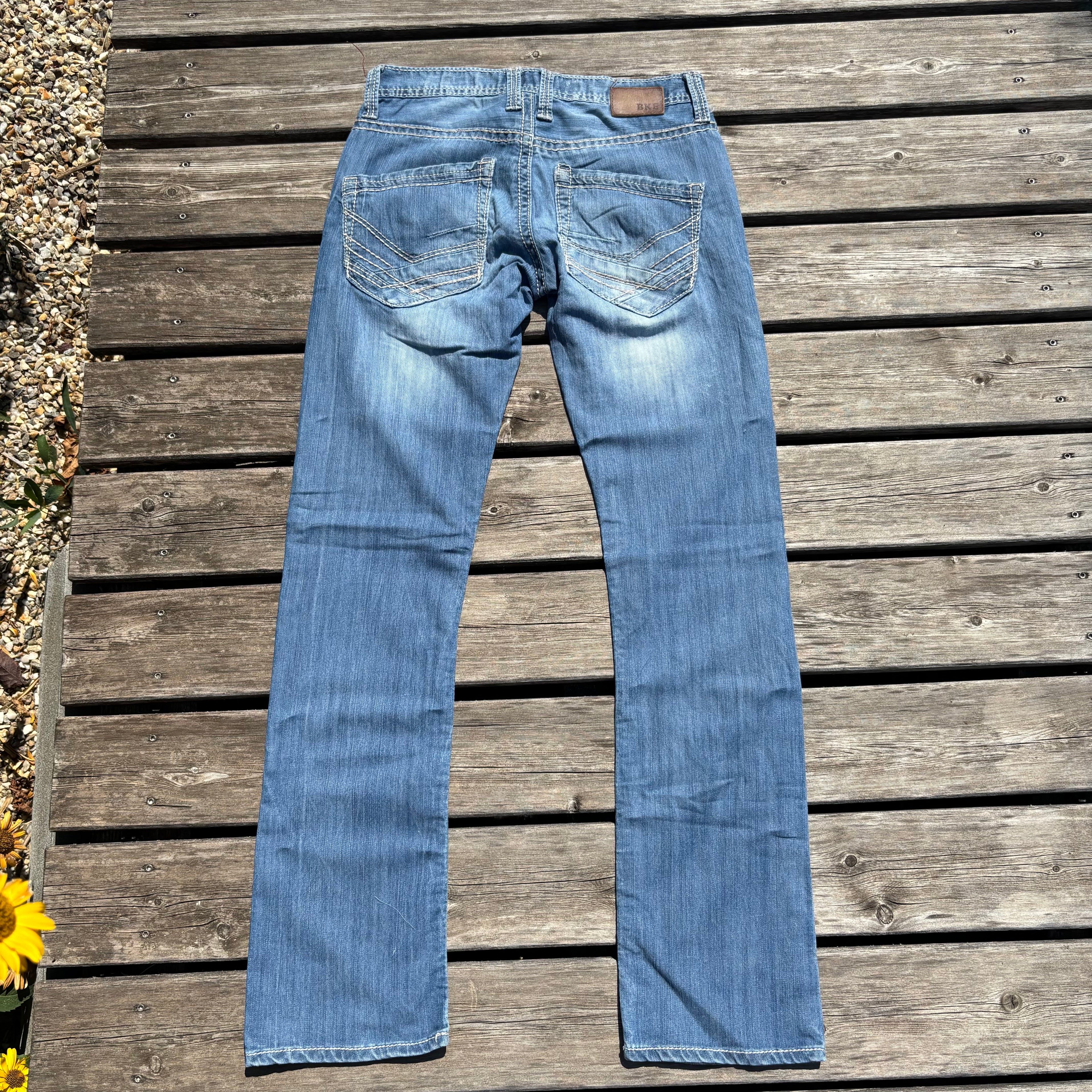 Süße Y2K Lowwaist Bootcut Jeans mit tollen Backprint /women 00s 90s vintage baddie S94 XS-S