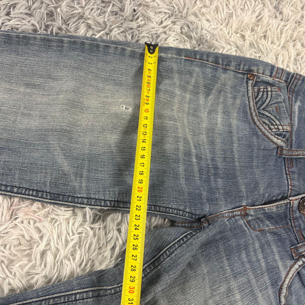 Süße Y2K Bootcut Lowwaist Jeans mit Backprint /women vintage 00s 90s baddie (XS) S18