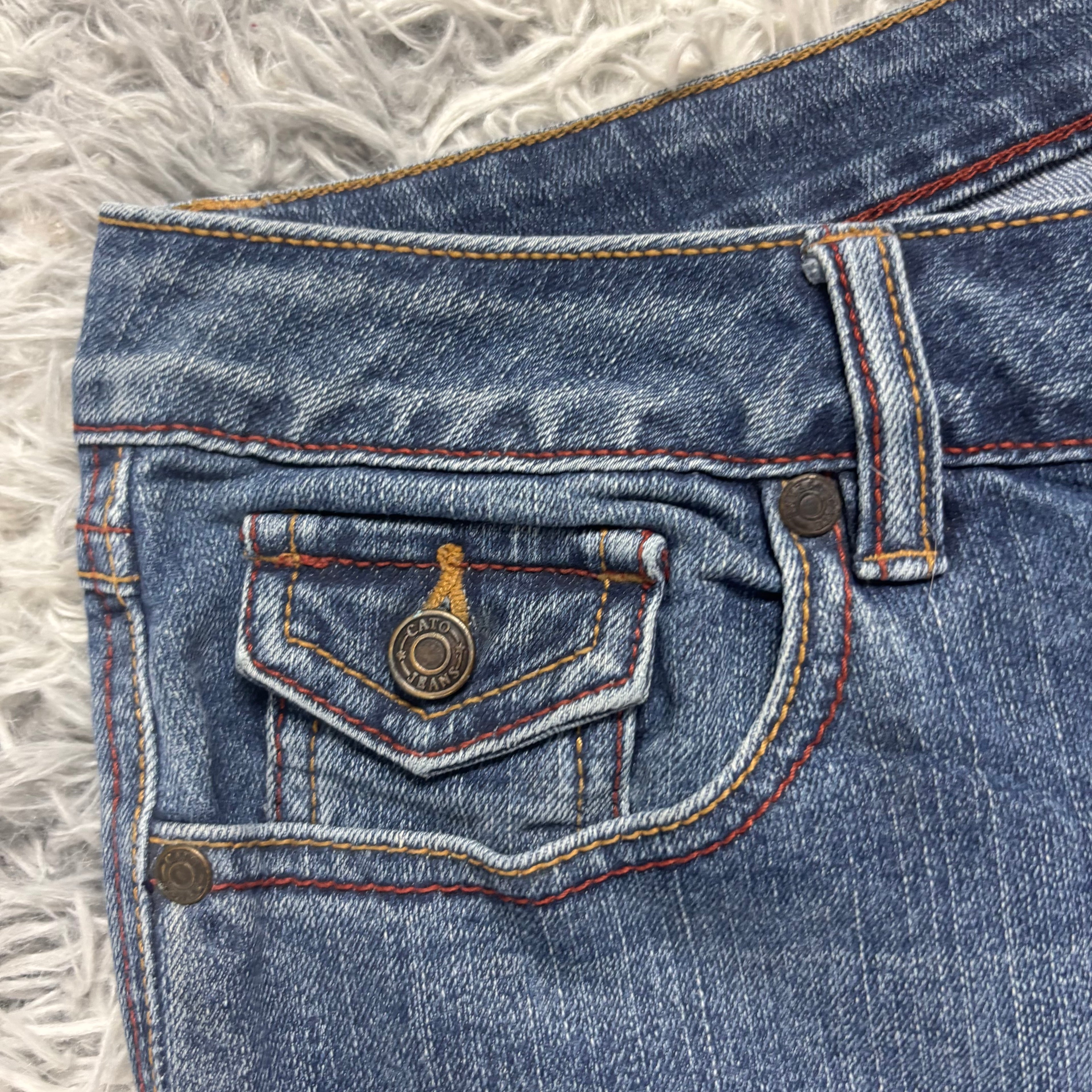 Y2K Lowwaist Bootcut Jeans mit Backprint /women 90s 00s vintage baddie (XL) S24