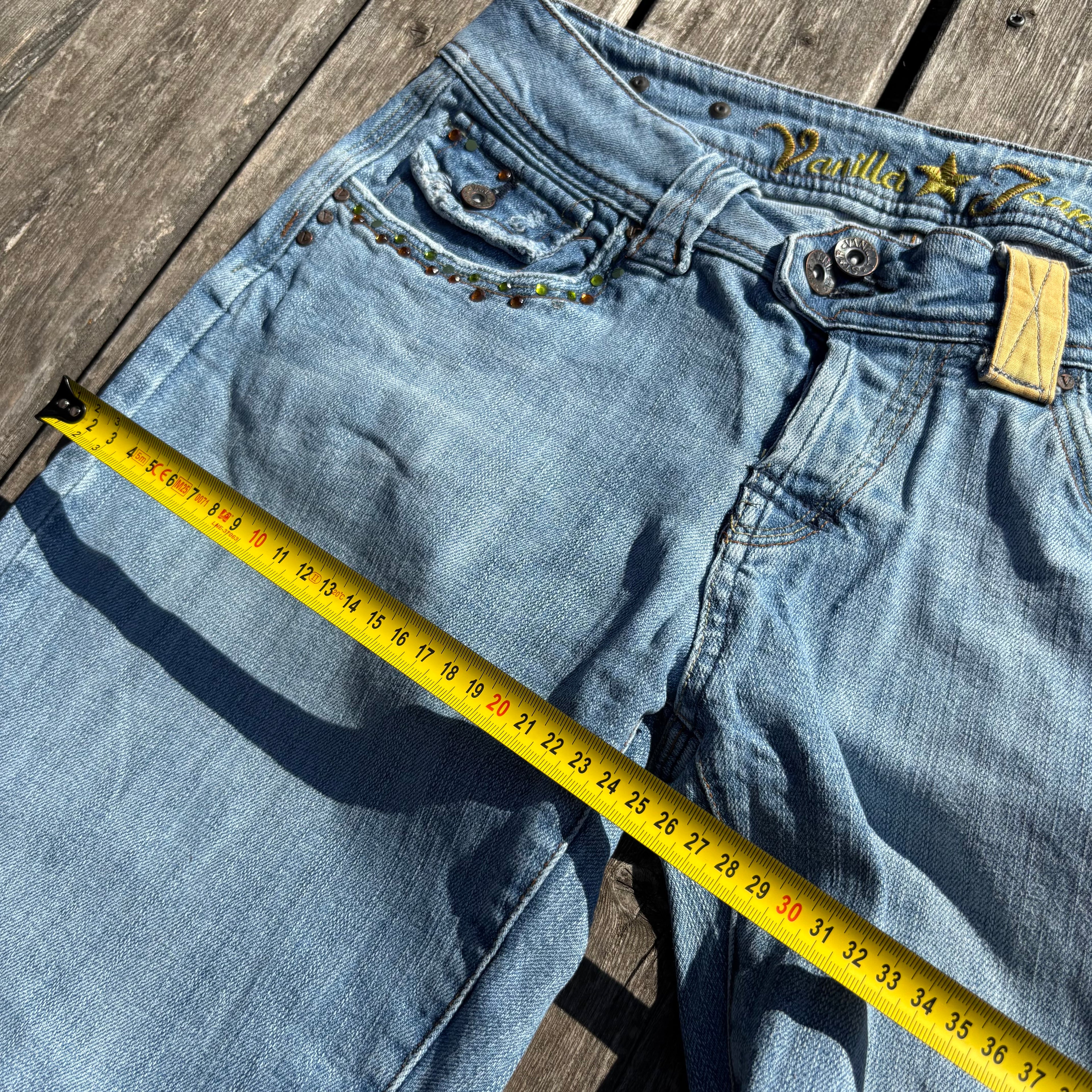 Süße Y2K Lowwaist Bootcut Jeans mit tollen Backprint /women 00s 90s vintage baddie(S-M) S61