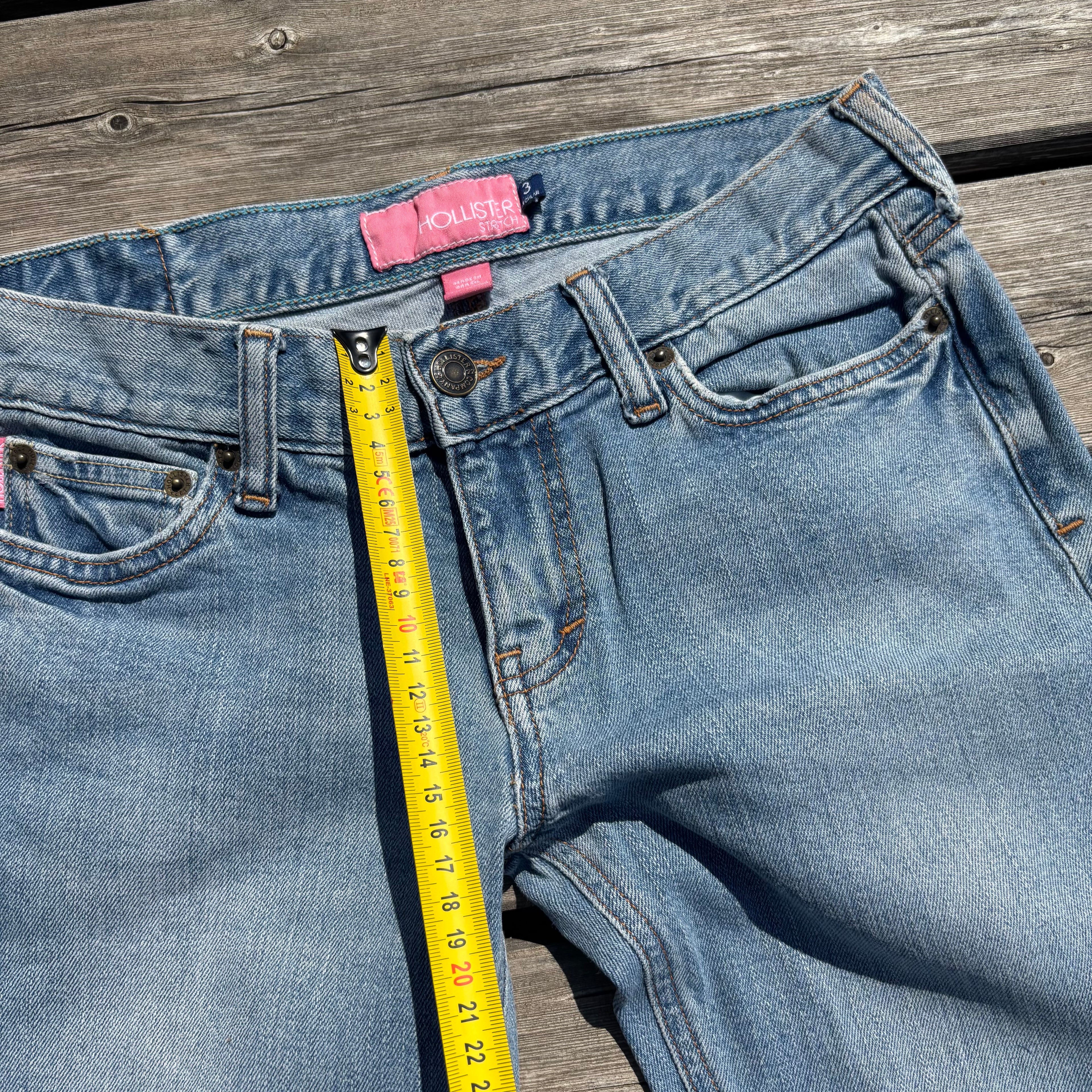 Süße Y2K Lowwaist Bootcut Jeans mit tollen Backprint /women 00s 90s vintage baddie (S98) XS