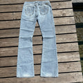 Süße Y2K Lowwaist Bootcut Jeans mit tollen Backprint /women 00s 90s vintage baddie 105 (S)