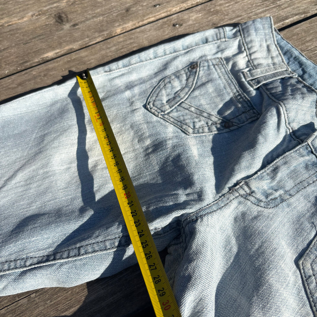 Süße Y2K Lowwaist Bootcut Jeans mit tollen Backprint /women 00s 90s vintage baddie(M) S76