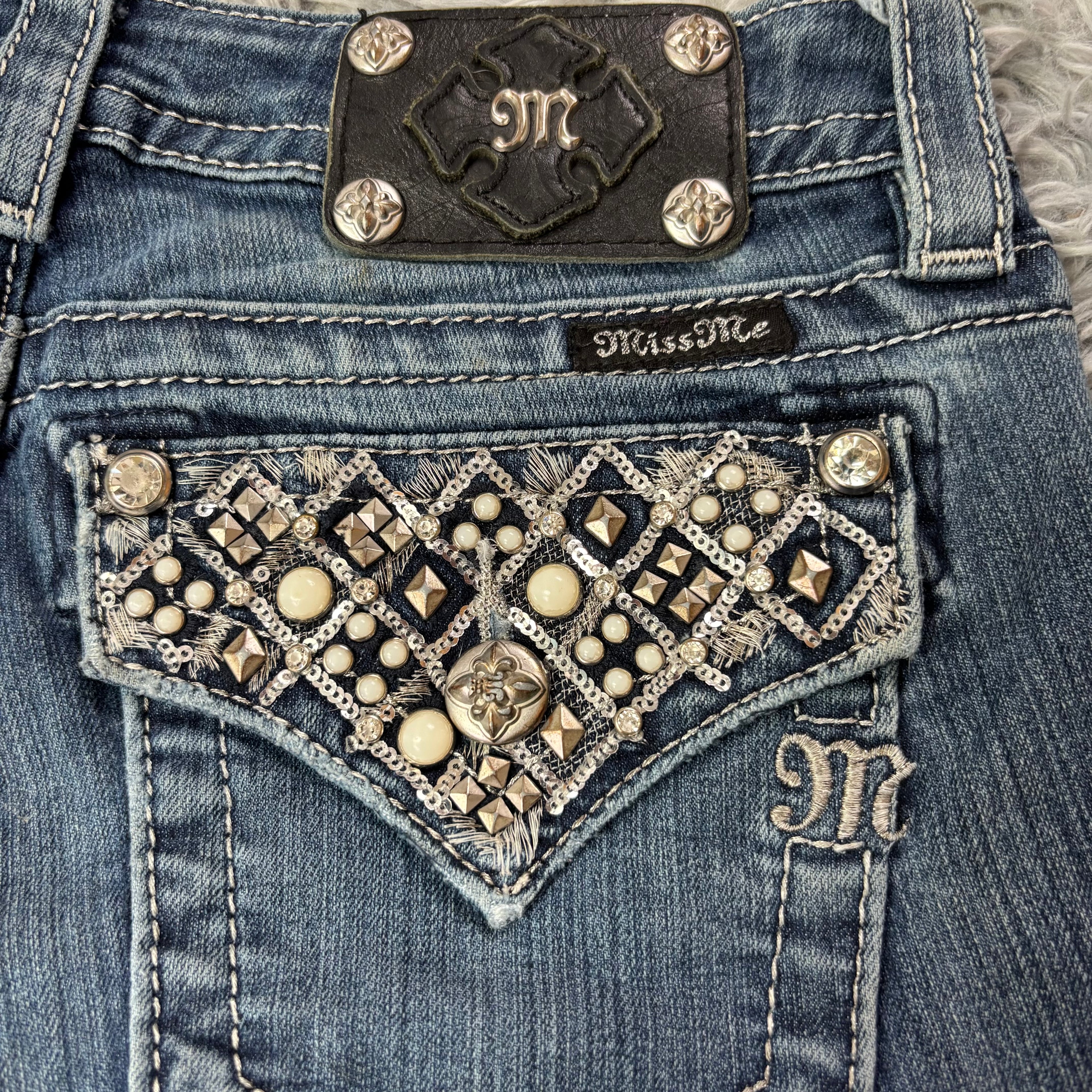 Süße Miss me shorts /hotpants vintage women 00s 90s (S-M) S3