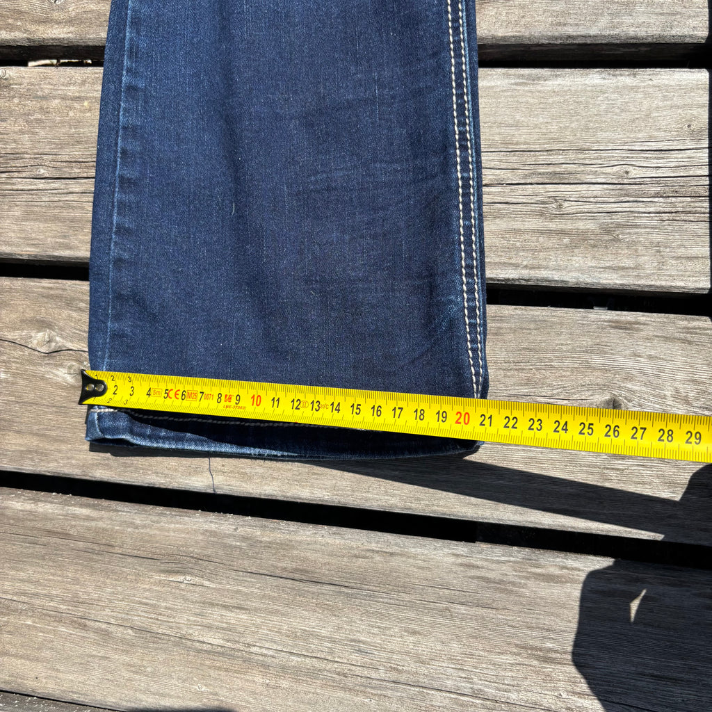 Süße Y2K Lowwaist Bootcut Jeans mit tollen Backprint /women 00s 90s vintage baddie (XL) S99