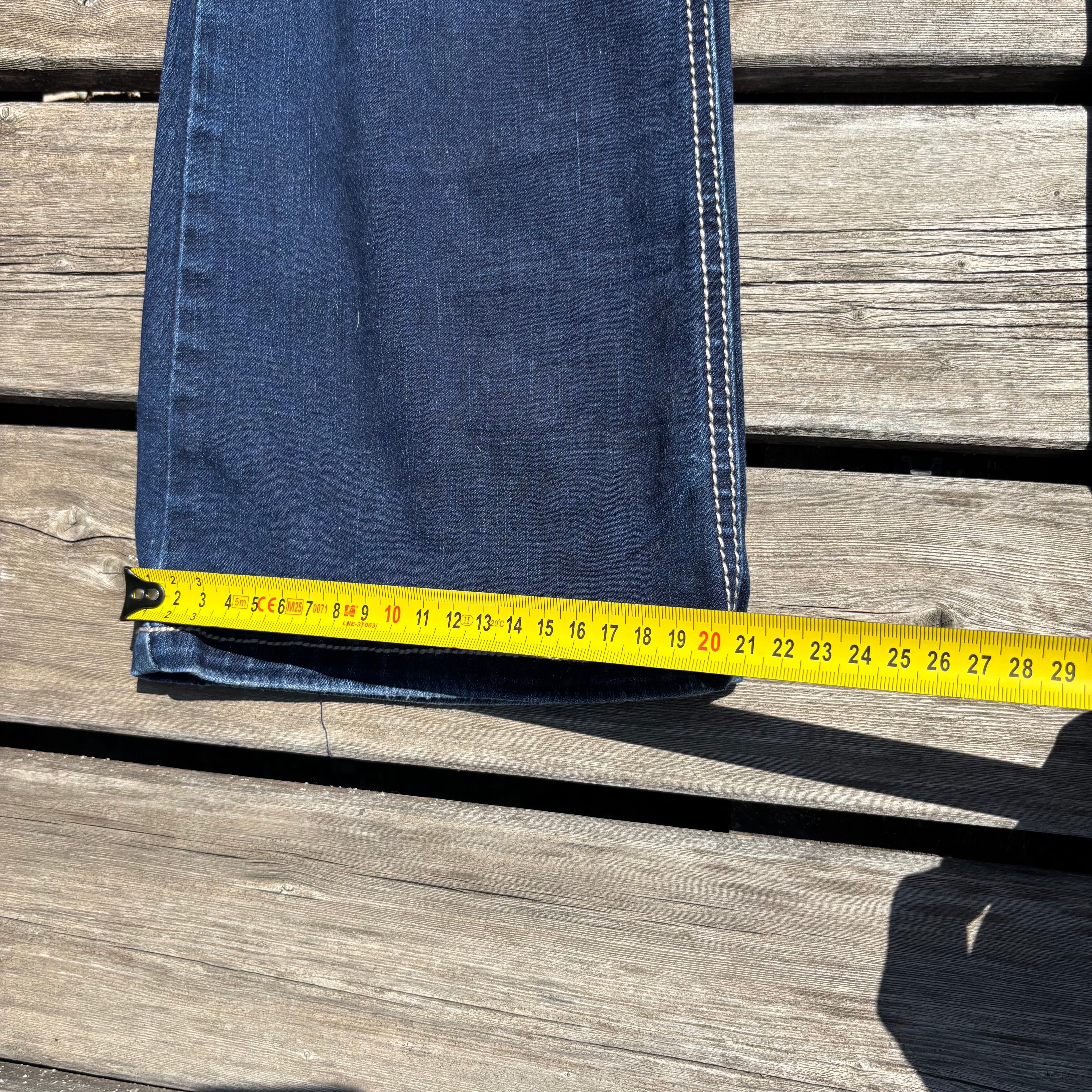 Süße Y2K Lowwaist Bootcut Jeans mit tollen Backprint /women 00s 90s vintage baddie (XL) S99