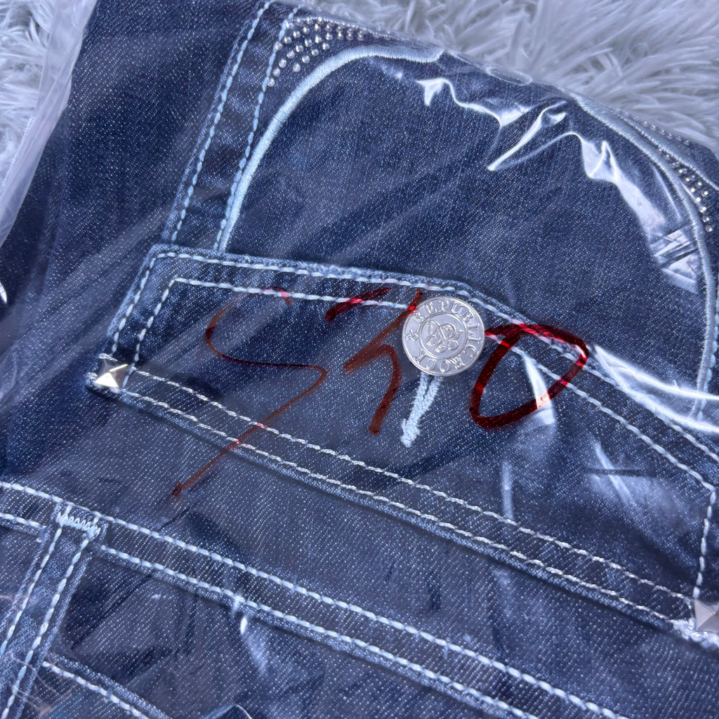 Y2K Lowwaist Bootcut Jeans mit Backprint /women 00s 90s vintage baddie (S-M) /S30