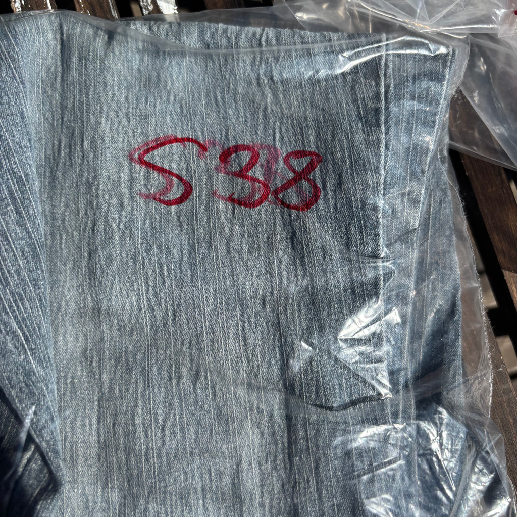 Süße Y2K Vintage Jeans mit Backprint für Frauen / streetwear women vintage 90s 00s (XXXS-XXS) (S38)