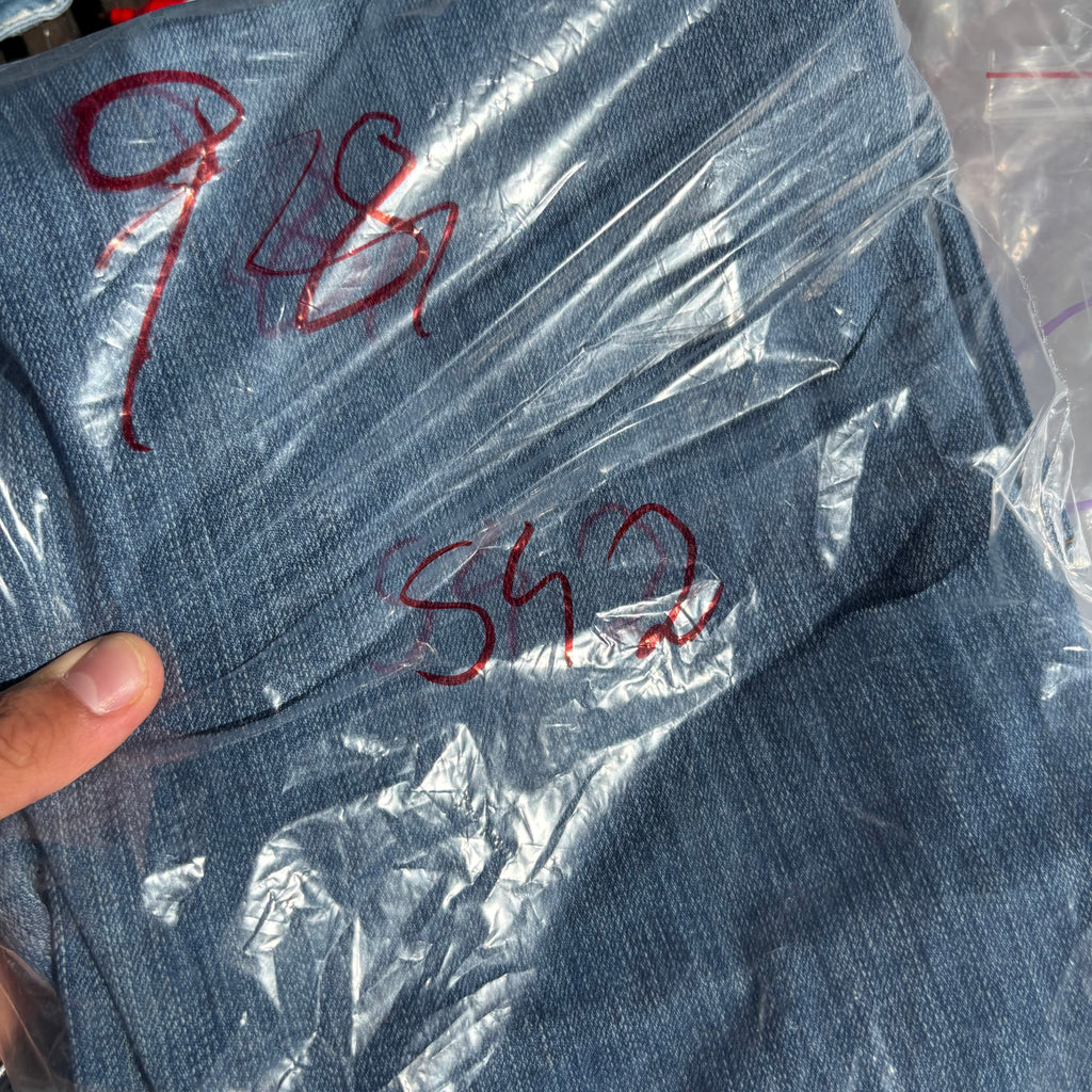 Süße Y2K Lowwaist Bootcut Jeans mit Backprint /women 00s 90s vintage baddie (L-XL) S42