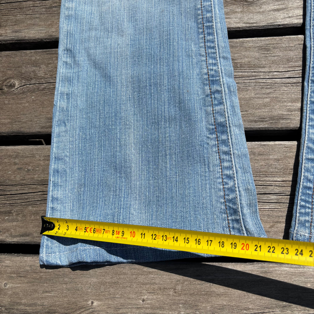 Süße Y2K Lowwaist Bootcut Jeans mit tollen Backprint /women 00s 90s vintage baddie (S100) M