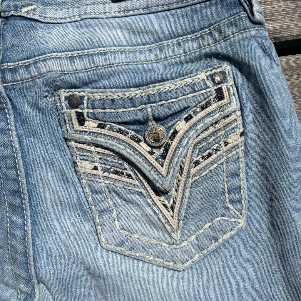 Süße Y2K Lowwaist Bootcut Jeans mit tollen Backprint /women 00s 90s vintage baddie (M) S103