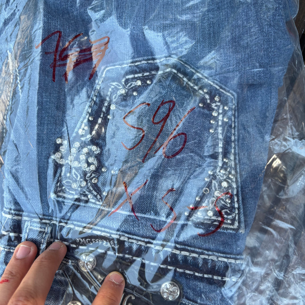 Süße Miss Me Shorts / Hotpants mit tollen Backprint für Frauen 00s 90s vintage baddie S 96 (S)