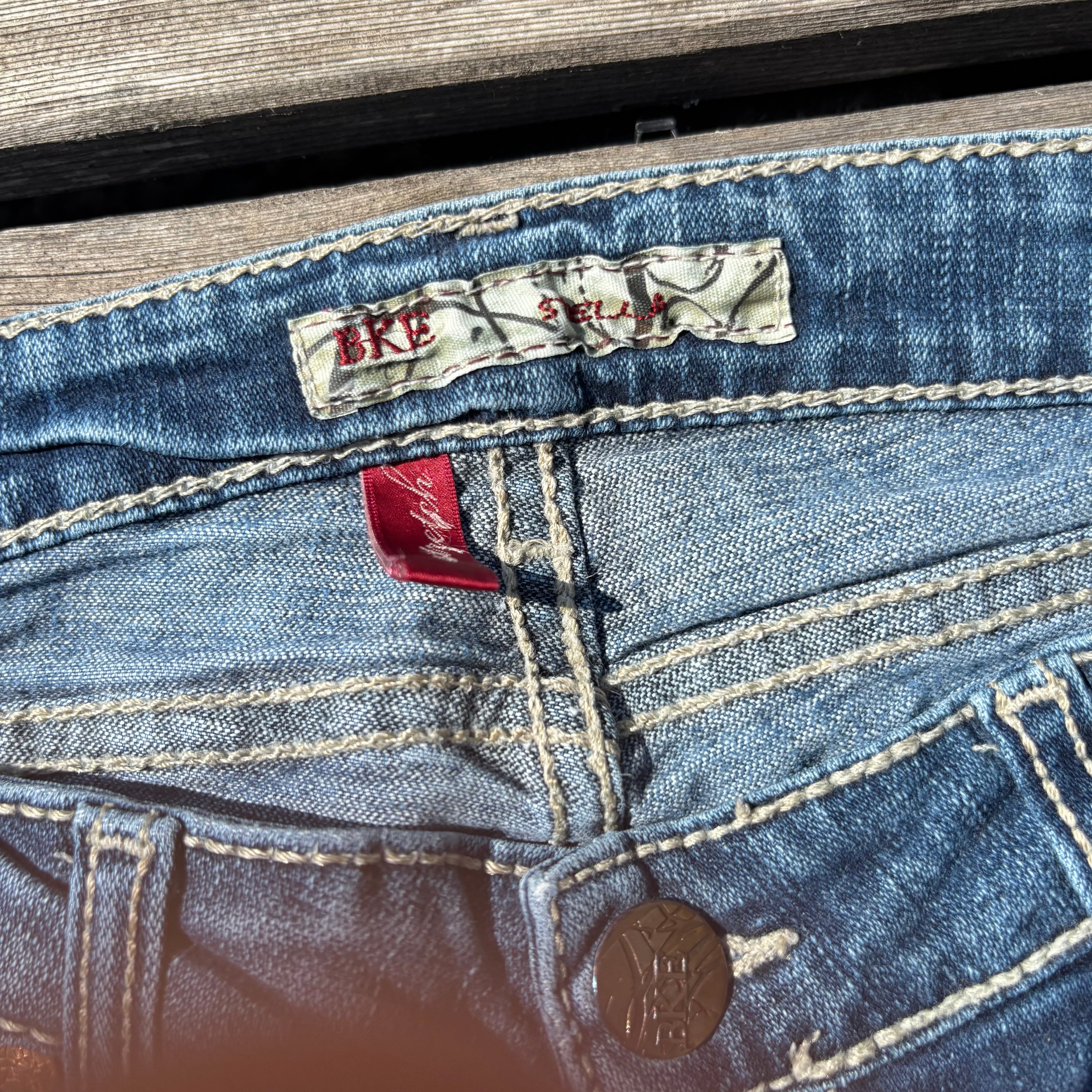 Süße Y2K Lowwaist Bootcut Jeans mit tollen Backprint /women 00s 90s vintage baddie (S) S111