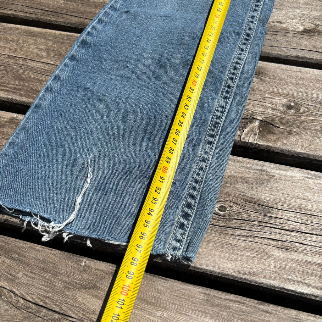Süße Y2K Lowwaist Bootcut Jeans mit tollen Backprint /women 00s 90s vintage baddie (XXXS) S101