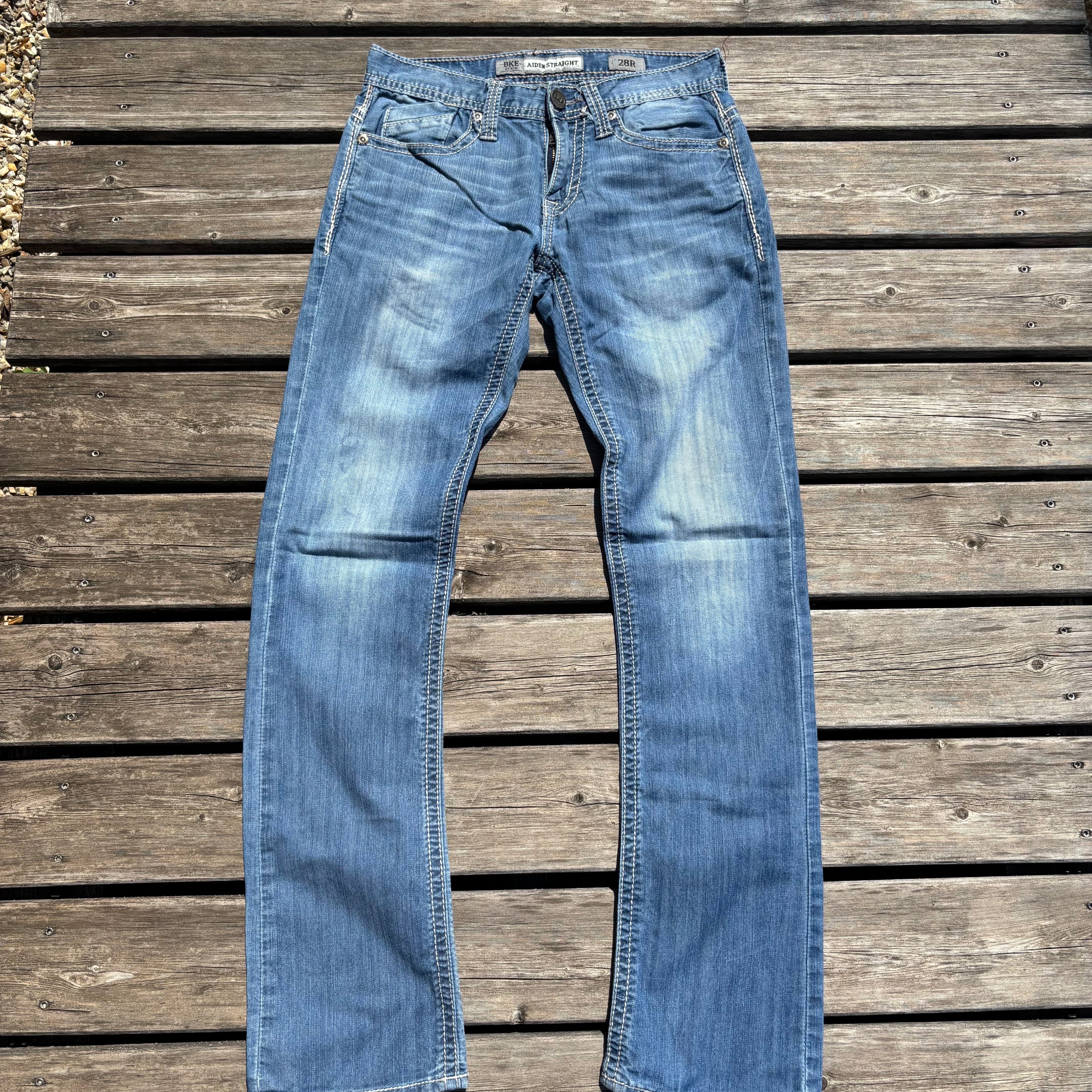 Süße Y2K Lowwaist Bootcut Jeans mit tollen Backprint /women 00s 90s vintage baddie S94 XS-S