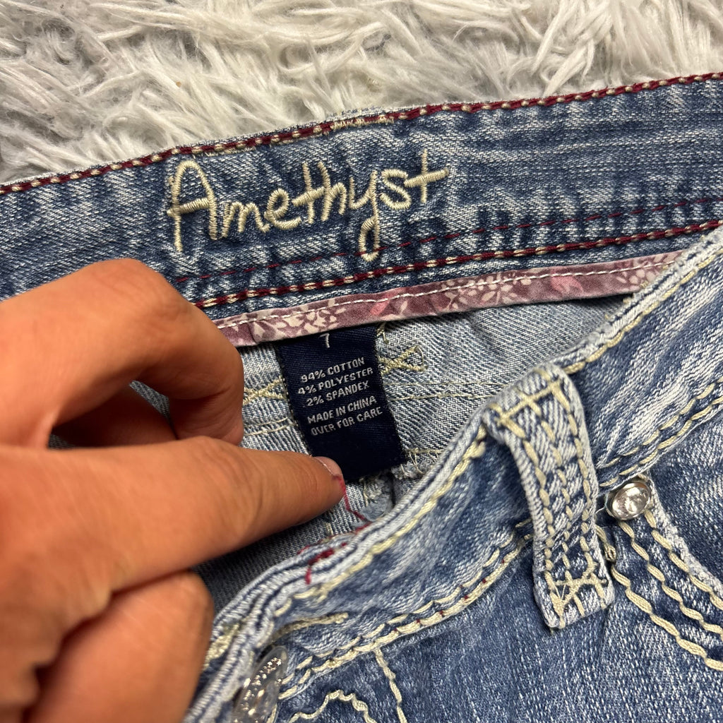 Y2K Lowwaist Bootcut Jeans mit Backprint /women 00s 90s vintage baddie (S) S27