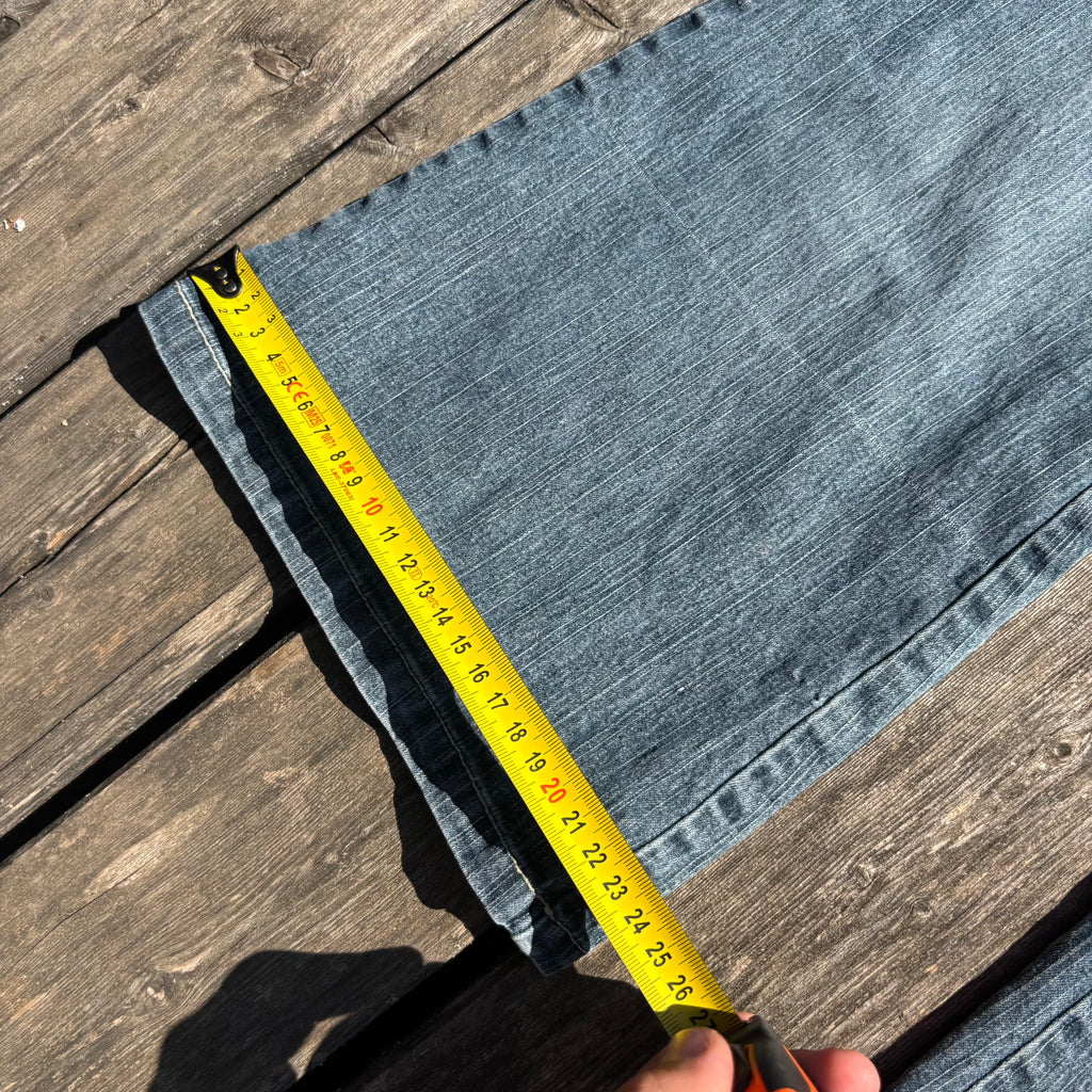 Süße Y2K Vintage Jeans mit Backprint für Frauen / streetwear women vintage 90s 00s (XXXS-XXS) (S38)