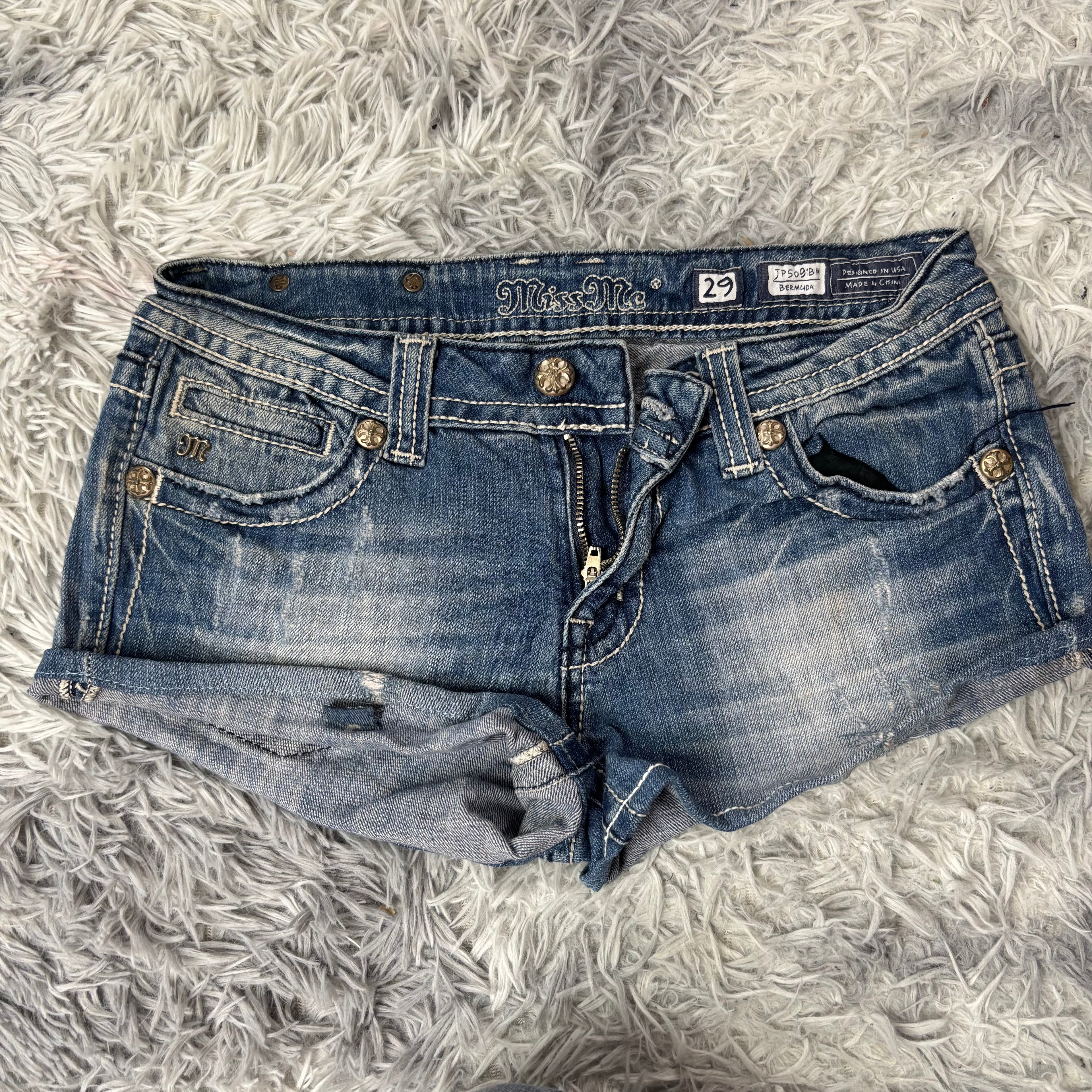 Süße Miss Me shorts /hotpants women vintage 00s 90s style S-M) S5