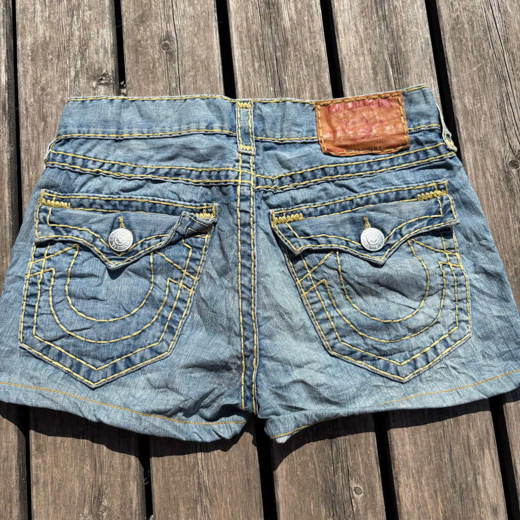 Süße True Religion Shorts/ Hotpants für Frauen /90s 00s streetwear vintage baddie (L) S109