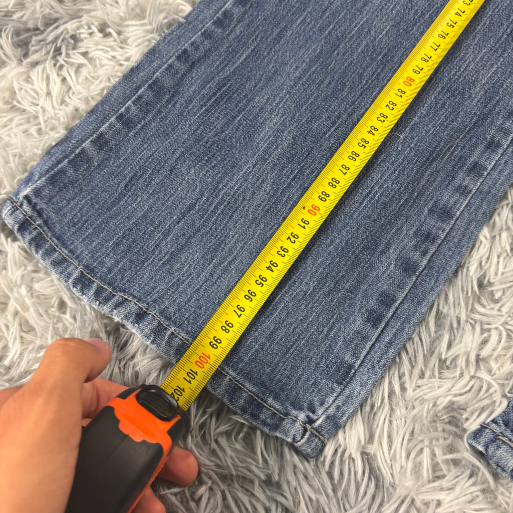 Süße Y2K Bootcut jeans mit backprint /women 00s 90s baddie (M) S20