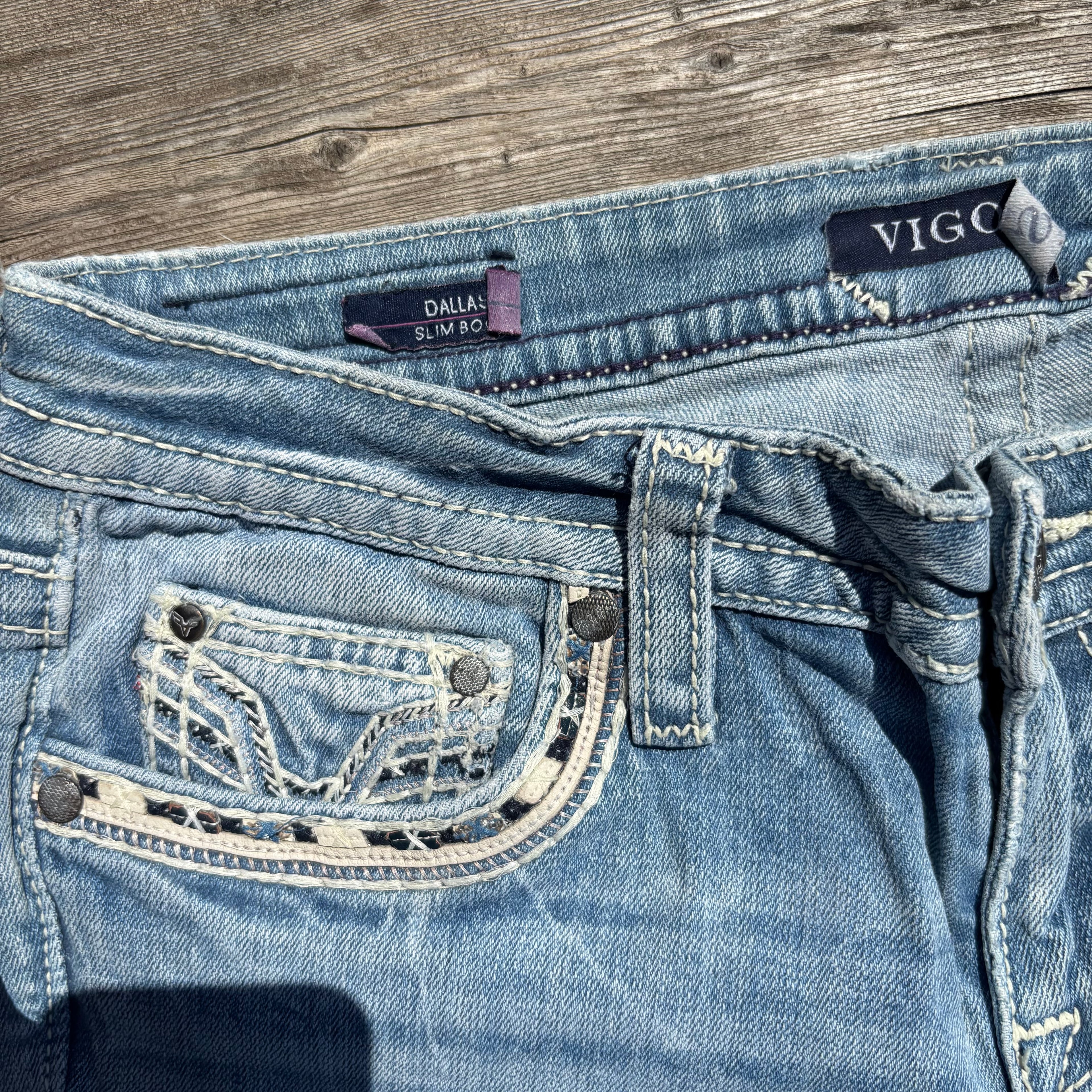 Süße Y2K Lowwaist Bootcut Jeans mit tollen Backprint /women 00s 90s vintage baddie (M) S103