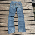 Süße Y2K Lowwaist Bootcut Jeans mit tollen Backprint /women 00s 90s vintage baddie (XXXS) S101