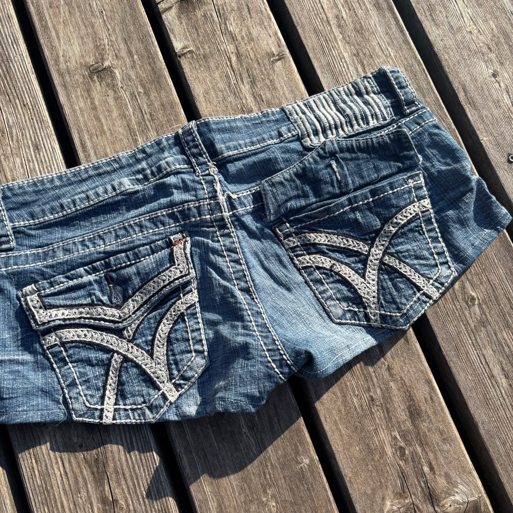 Hydraulic Shorts /hotpants mit backprint 90s 00s vintage baddie (L) S49
