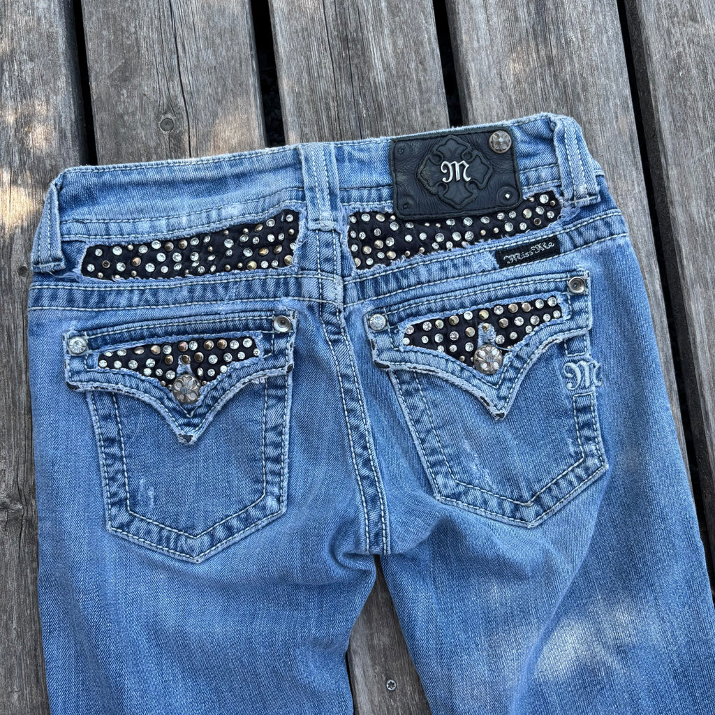 Süße Miss Me Jeans für Frauen / Lowwaist Bootcut streetwear women 00s 90s vintage baddie S92 XXS-XS