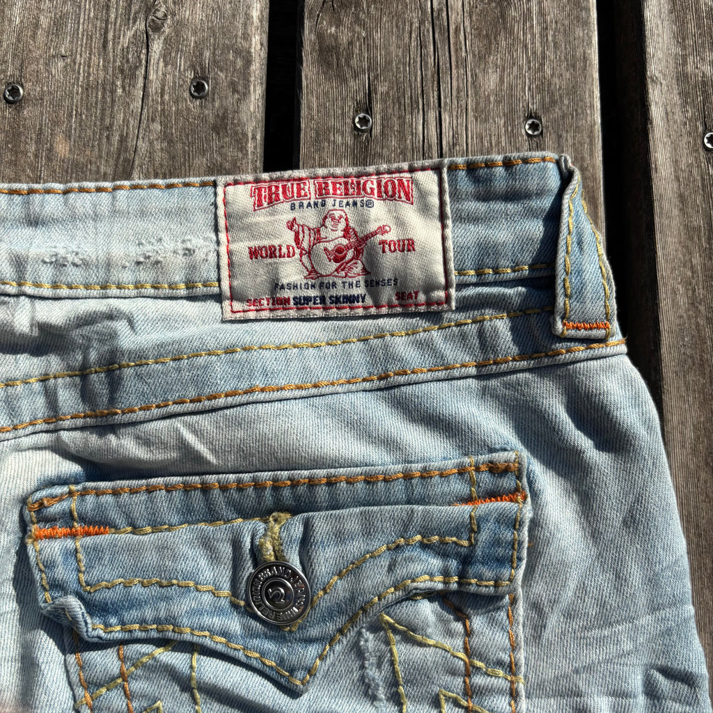 Süße True Religion Shorts/ Hotpants für Frauen /90s 00s streetwear vintage baddie (L) S65