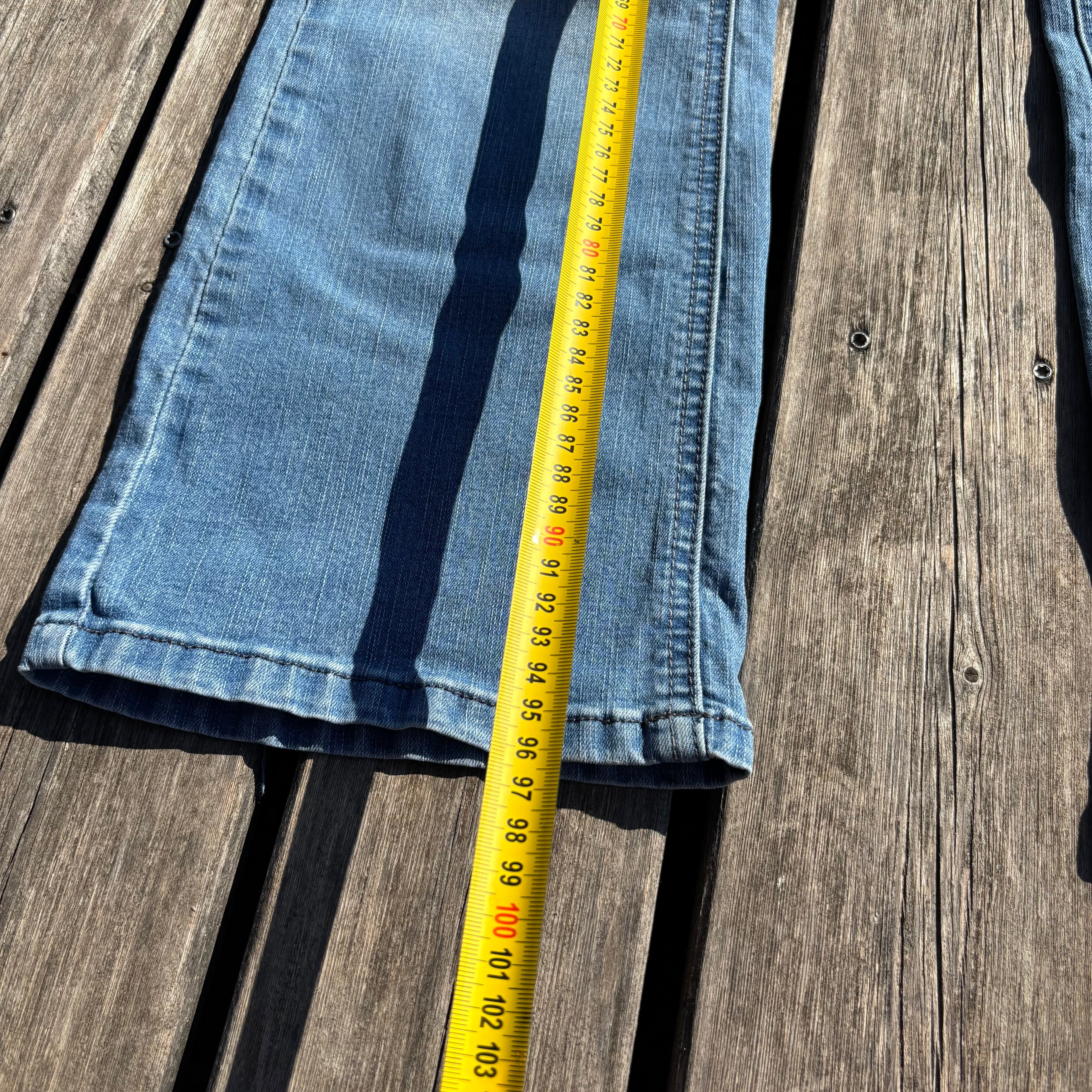 Süße Y2K Lowwaist Bootcut Jeans mit backprint /women 00s 90s vintage baddie (S) S43