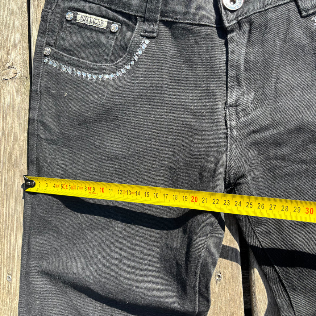 Süße Y2K Jeans mit backprint /schwarze women 00s 90s vintage baddie(M) S40