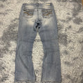 Süße Y2K Lowwaist Bootcut Jeans mit tollen Backprint /90s 00s baddie vintage (L-XL) S19