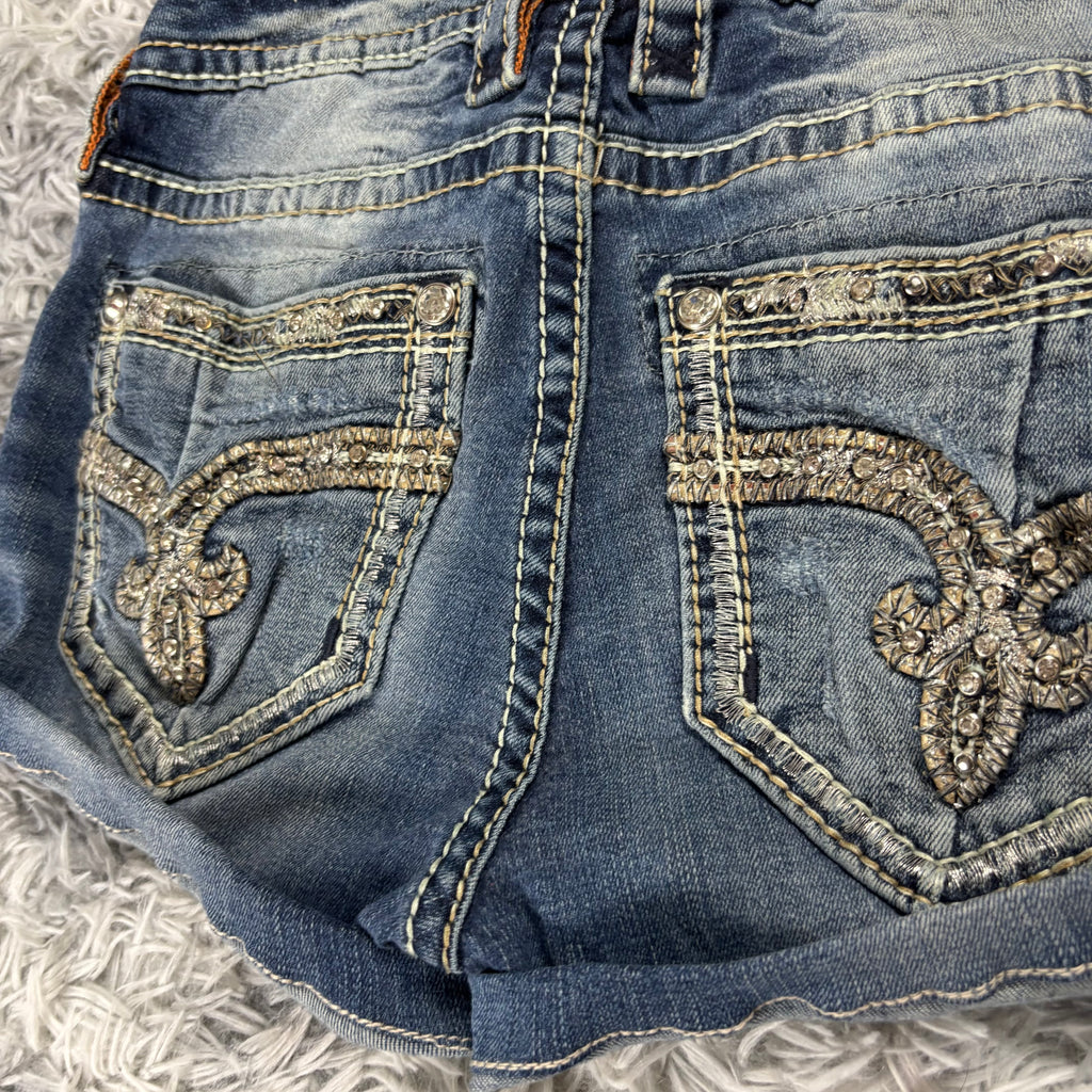 AA/ Rock Revival Shorts/Hotpants /women 00s 90s vintage baddie (XXS) (S32)