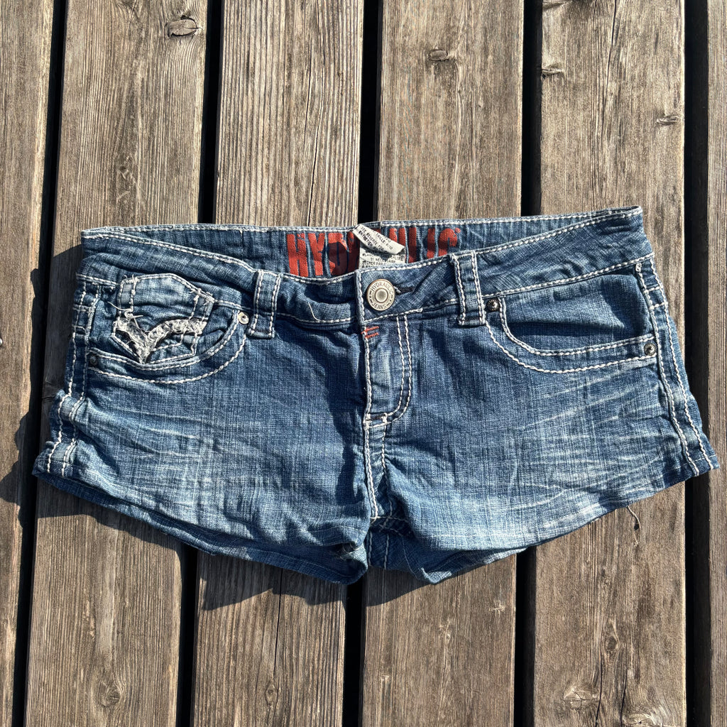 Hydraulic Shorts /hotpants mit backprint 90s 00s vintage baddie (L) S49