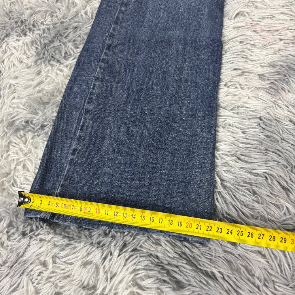 Süße Y2K Bootcut-Straight Jeans mit tollen Backprint /women lowwaist 00s 90s S11 XS