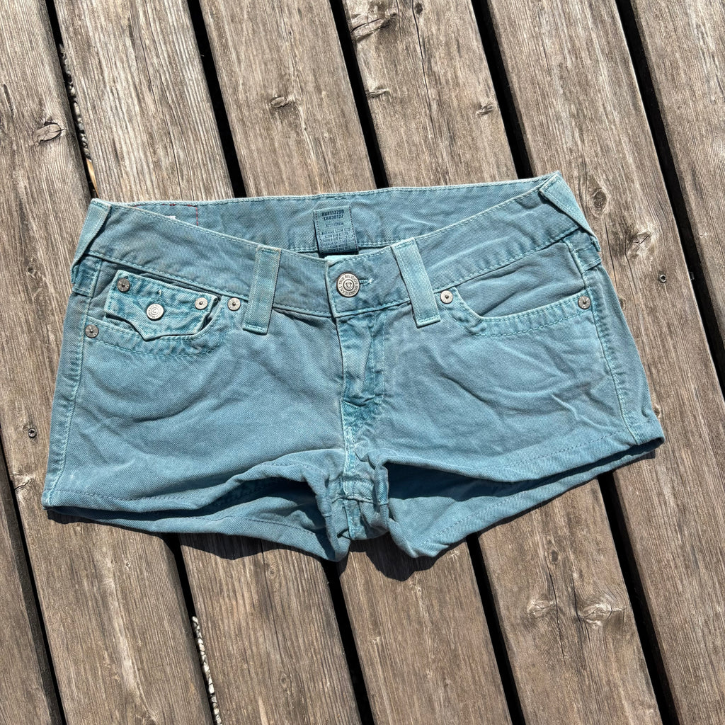 Süße True Religion Shorts/ Hotpants für Frauen /90s 00s streetwear vintage baddie (M-L) S110