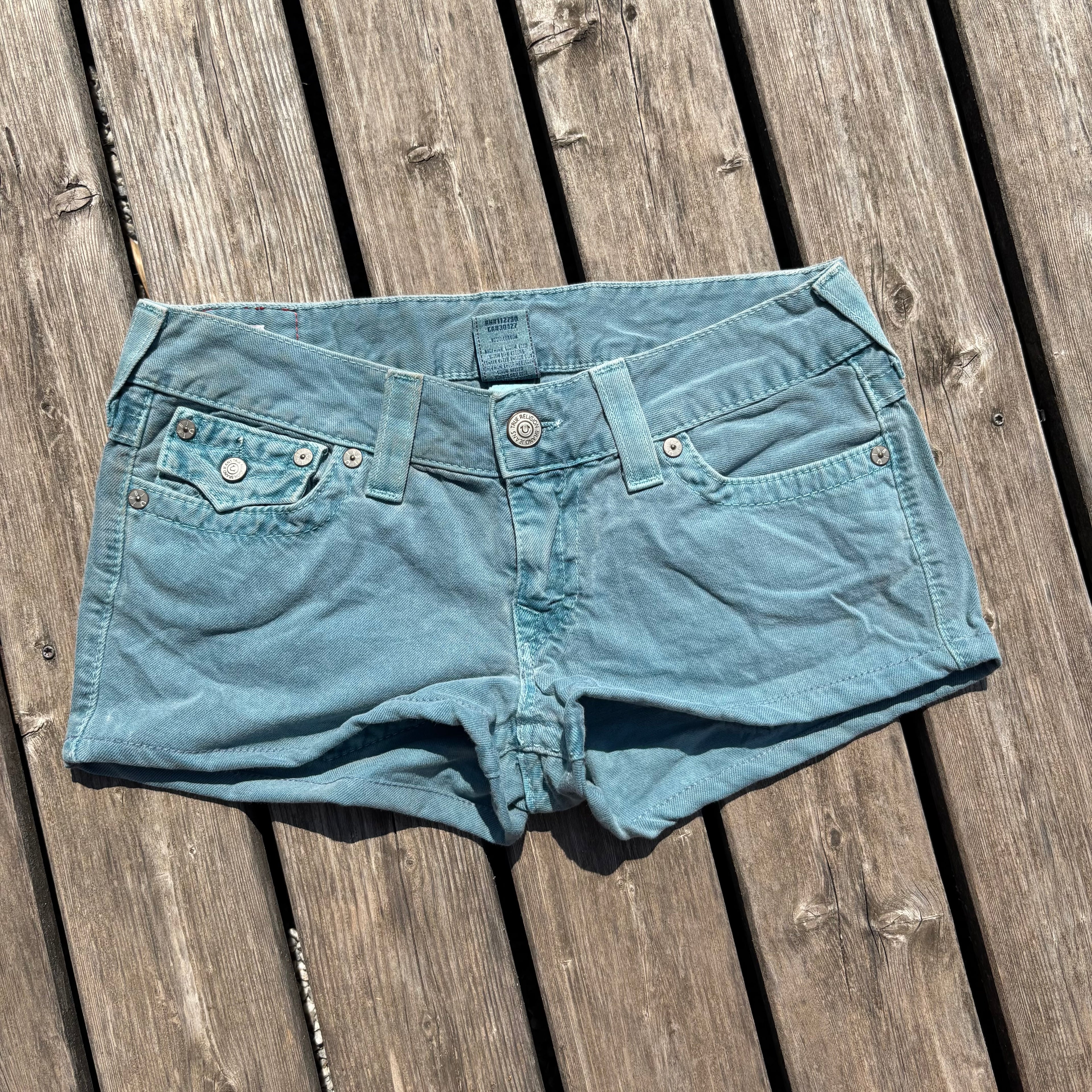 Süße True Religion Shorts/ Hotpants für Frauen /90s 00s streetwear vintage baddie (M-L) S110
