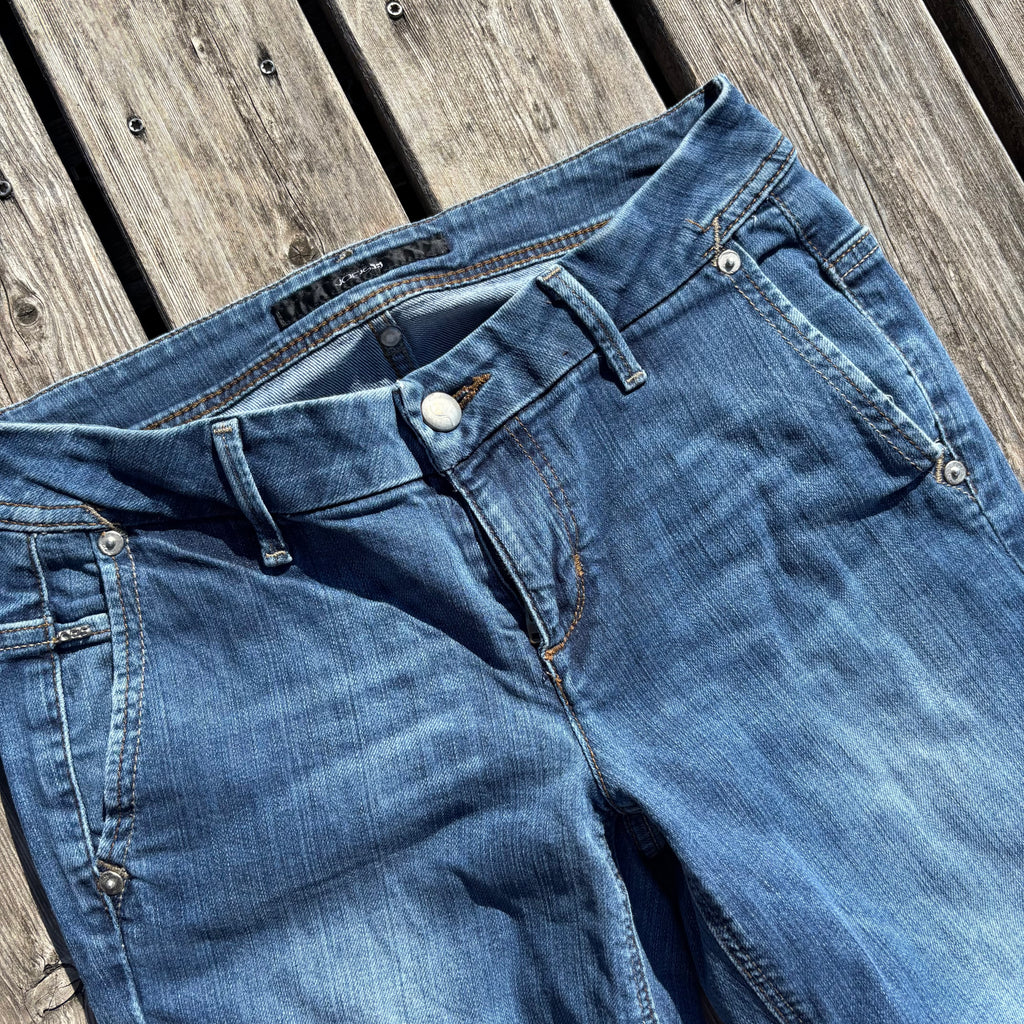Süße Y2K Jeans mit backprint /streetwear women 00s 90s vintage baddie (XS-S) S41