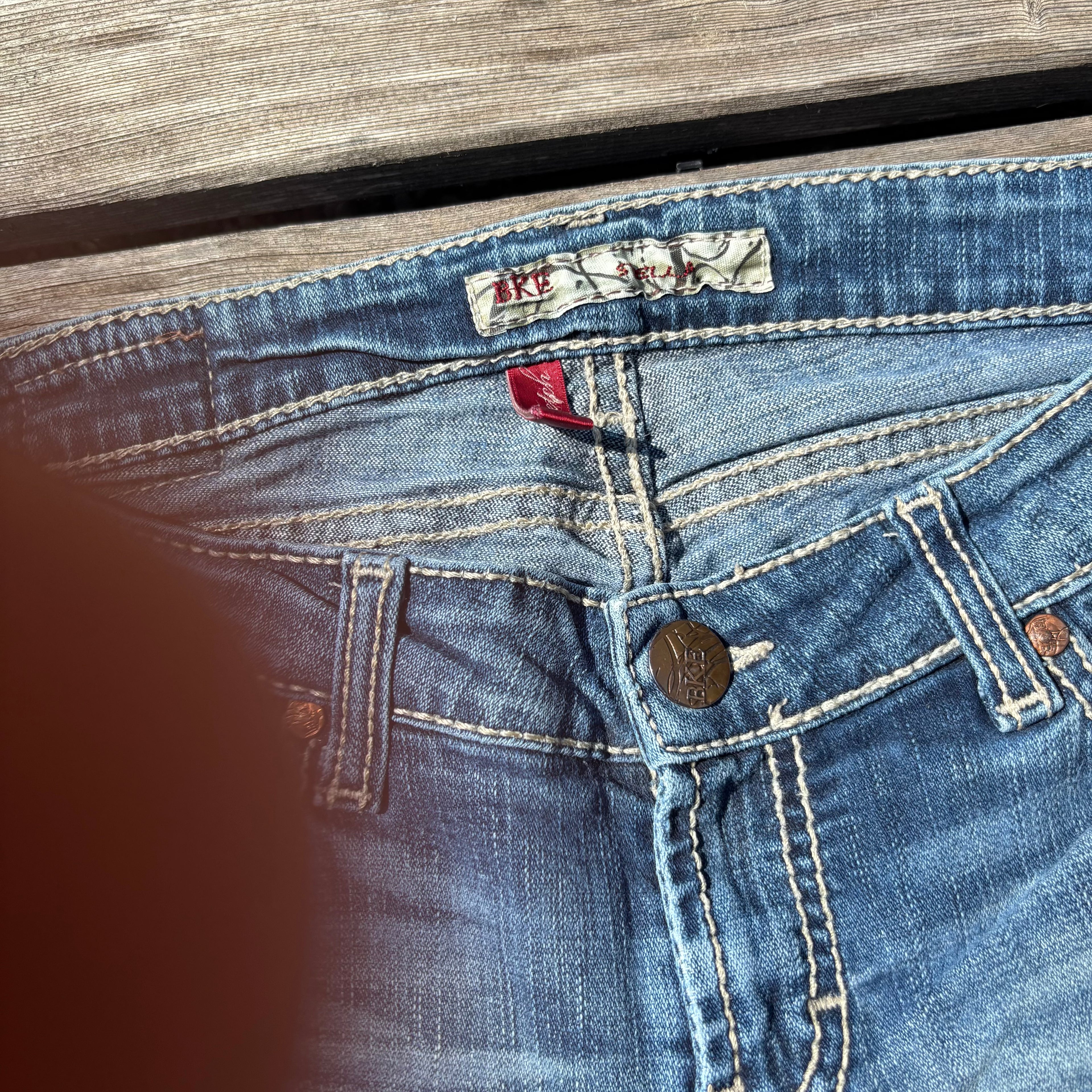 Süße Y2K Lowwaist Bootcut Jeans mit tollen Backprint /women 00s 90s vintage baddie (S) S111