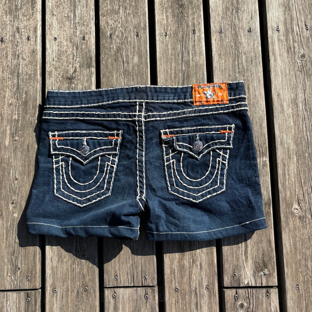 Süße True Religion Shorts / Hotpants für Frauen /00s 90s vintage baddie (L-XL) S68