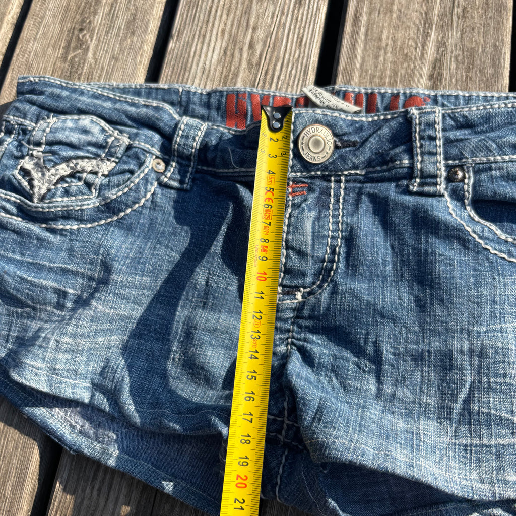 Hydraulic Shorts /hotpants mit backprint 90s 00s vintage baddie (L) S49