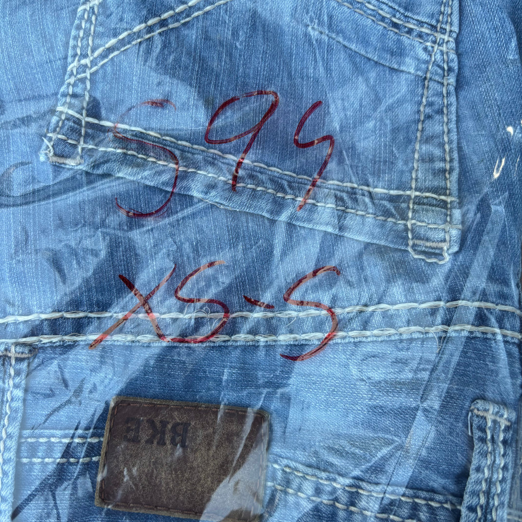 Süße Y2K Lowwaist Bootcut Jeans mit tollen Backprint /women 00s 90s vintage baddie S94 XS-S