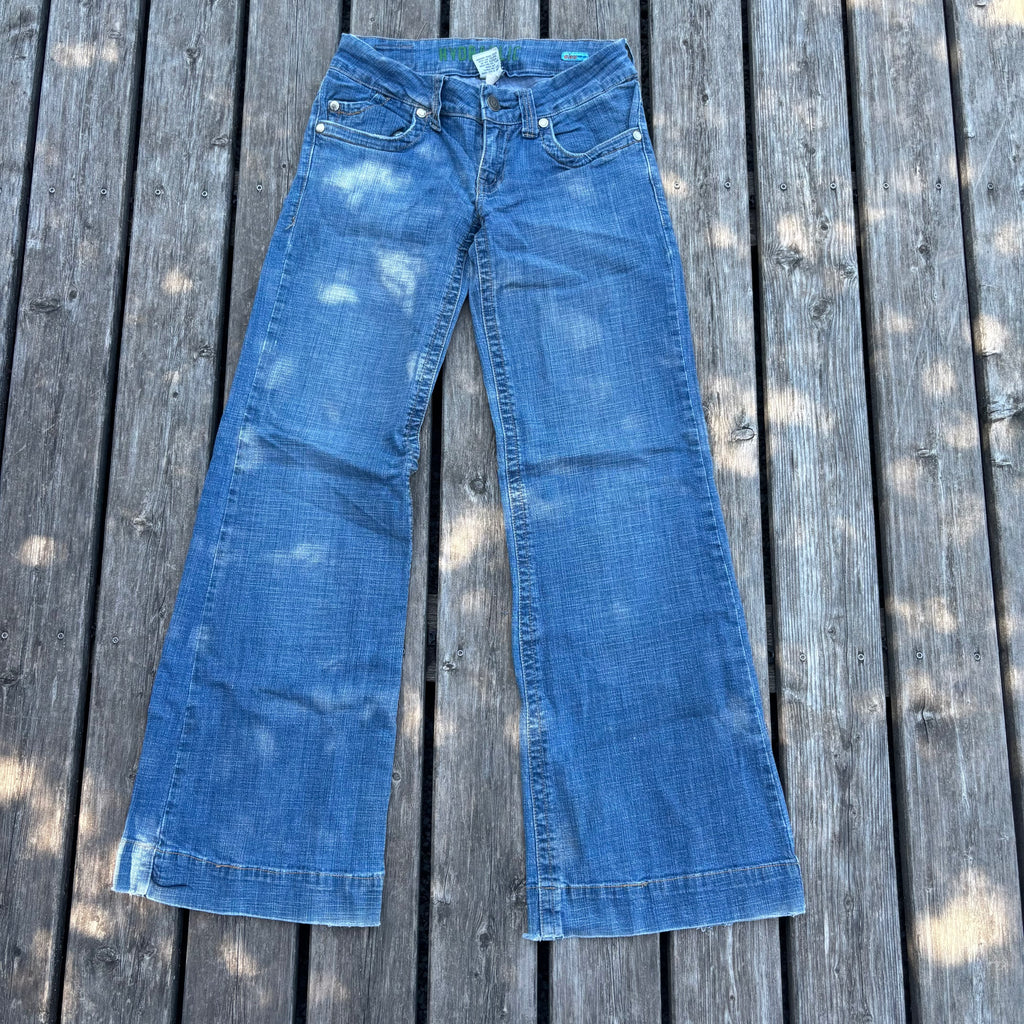Süße Y2K Lowwaist Bootcut Jeans mit tollen Backprint /women 00s 90s vintage baddie S93 XS