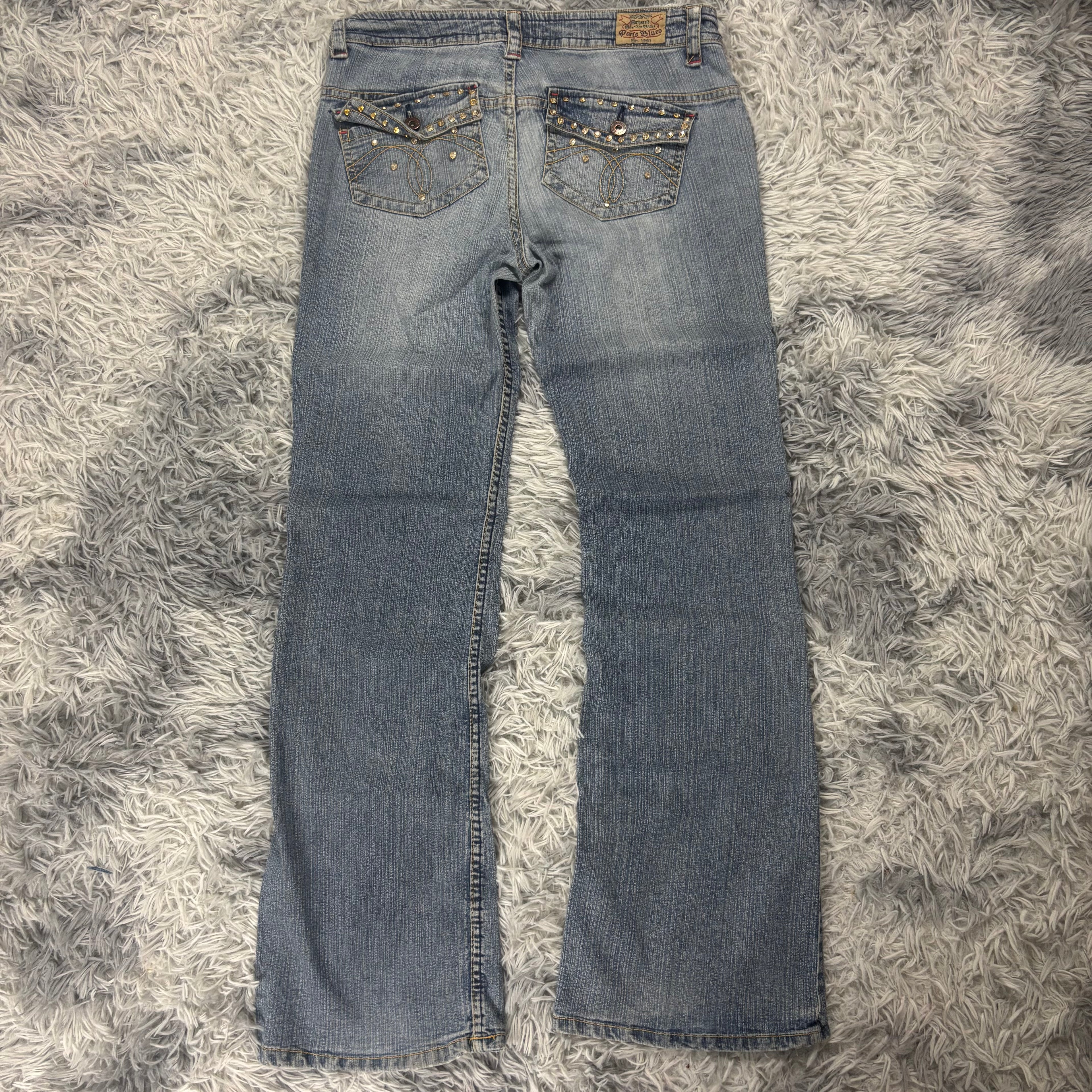 Süße Lowwaist Bootcut Jeans mit Backprint /vintage 00s 90s (M) S16