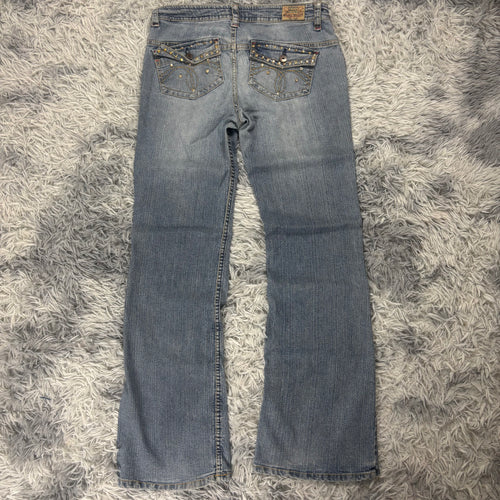 Süße Lowwaist Bootcut Jeans mit Backprint /vintage 00s 90s (M) S16