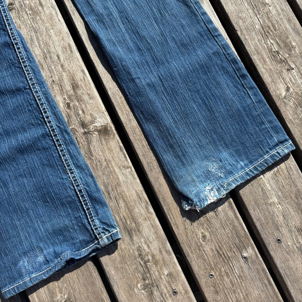 Süße Y2K Lowwaist Bootcut Jeans mit tollen Backprint /women 00s 90s vintage baddie S-M/ S63